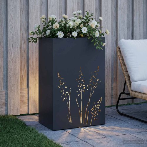 Градинска саксия Черно 50 x 30 x 75 см