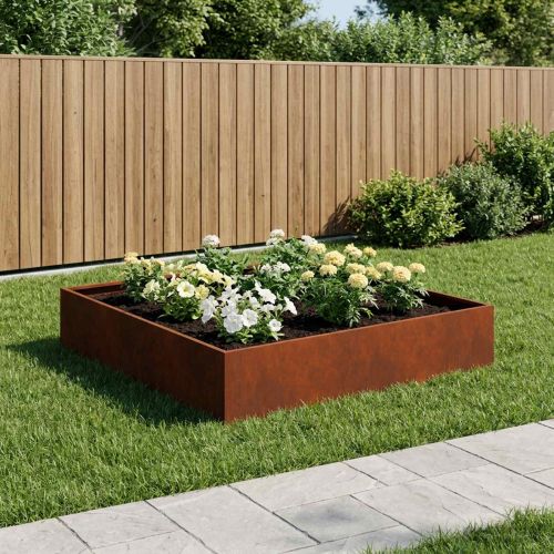 Градинска саксия Ръждясало 100 x 100 x 20 cm Кортенова стомана