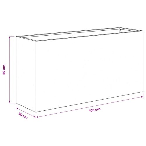 Градинска саксия Черно 100 x 30 x 50 cm