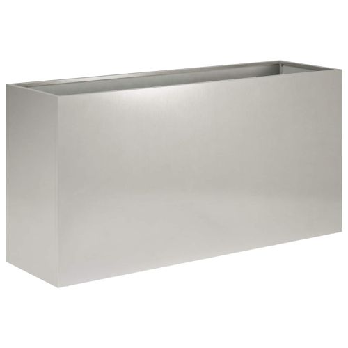 Градинска саксия Сребристо 100 x 30 x 40 см Неръждаема стомана