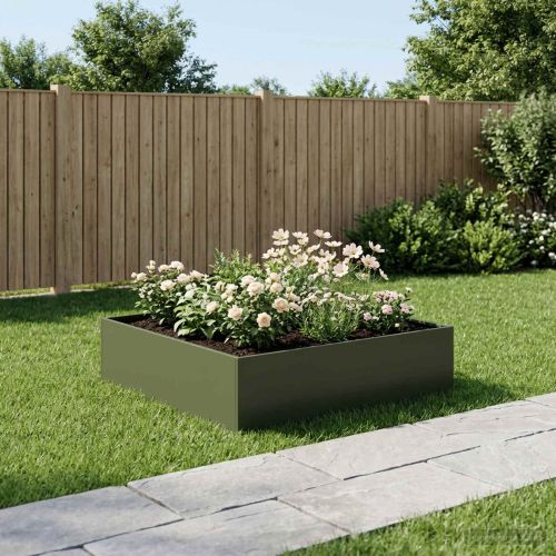 Градинска саксия Маслиненозелено 100 x 100 x 30 cm