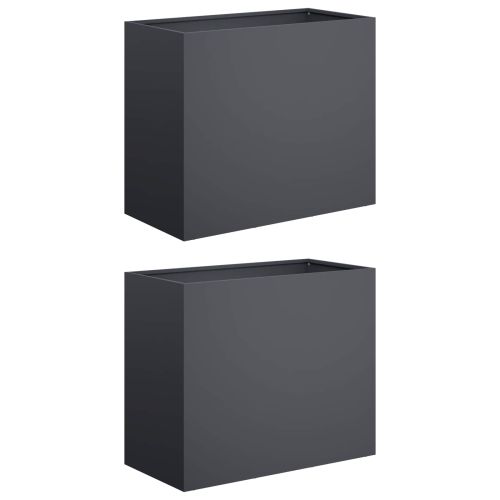 Градинска саксия 2 бр. Антрацит 60 x 30 x 50 см