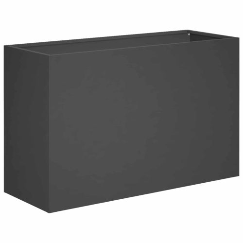 Градинска саксия 2 бр. Черно 80 х 30 х 40 см