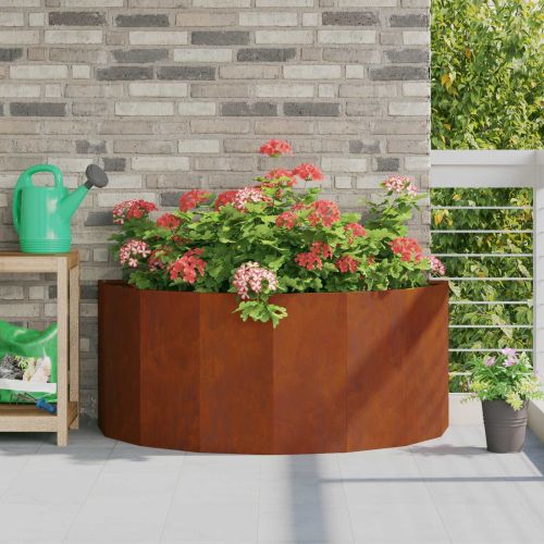 Кашпа Ръждясало 120 x 60 x 50 см Патинираща стомана