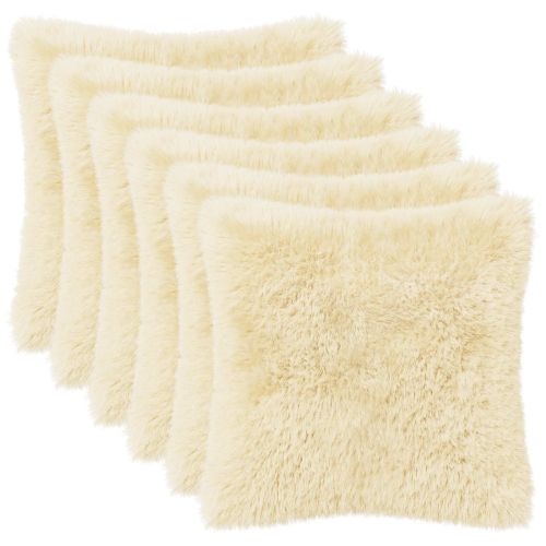 Калъфка за възглавница 6 pcs HEERLEN Кремаво 40 x 40 cm