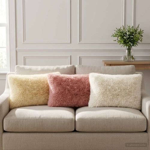 Калъфка за възглавница 6 pcs HEERLEN Кремаво 40 x 60 cm