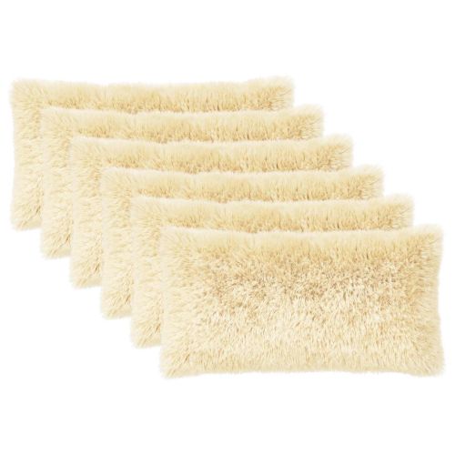 Калъфка за възглавница 6 pcs HEERLEN Кремаво 40 x 80 cm