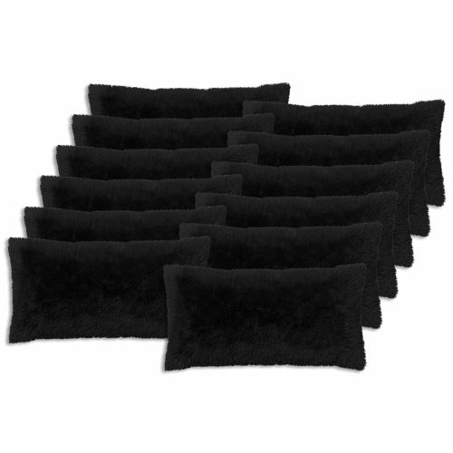 Калъфка за възглавница 12 pcs HEERLEN Черно 40 x 80 cm ПВ флийс