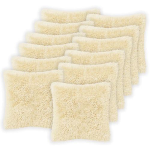 Калъфка за възглавница 12 pcs HEERLEN Кремаво 45 x 45 cm