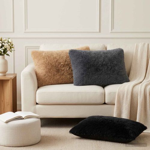 Калъфка за възглавница 6 pcs HEERLEN Черно 50 x 70 cm ПВ флийс