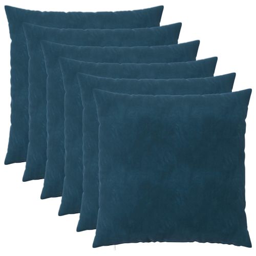 Калъфка за възглавница 6 pcs HEERLEN Синьо 55 x 55 см Кадифе