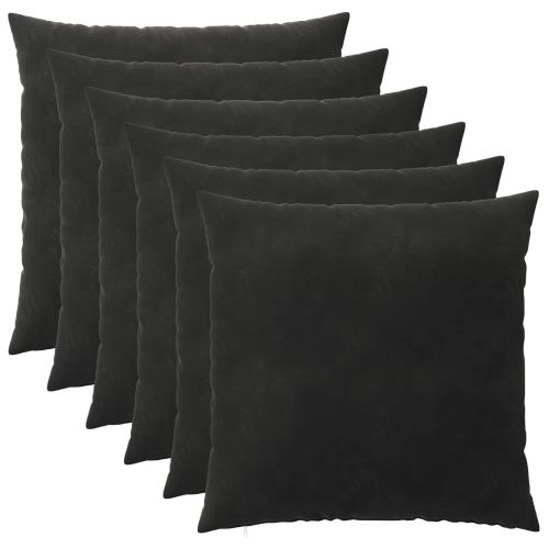 Калъфка за възглавница 6 pcs HEERLEN Черно 55 x 55 см Кадифе