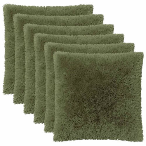 Калъфка за възглавница 6 pcs HEERLEN Зелено 55 x 55 см ПВ флийс