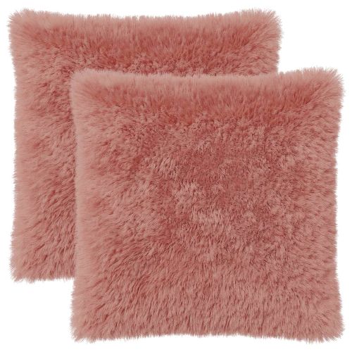 Калъфка за възглавница 2 pcs HEERLEN Розово 55 x 55 см ПВ флийс