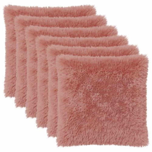 Калъфка за възглавница 6 pcs HEERLEN Розово 55 x 55 см ПВ флийс
