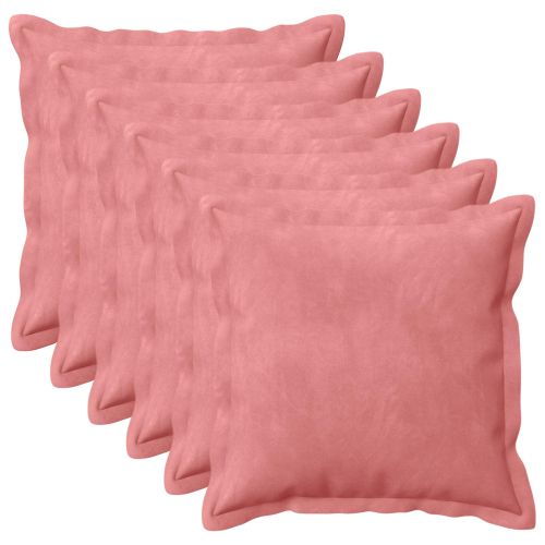 Калъфка за възглавница 6 pcs HOUTEN Розово 30 x 30 cm Кадифе