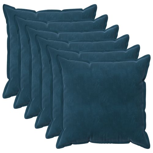 Калъфка за възглавница 6 pcs HOUTEN Синьо 60 x 60 cm Кадифе