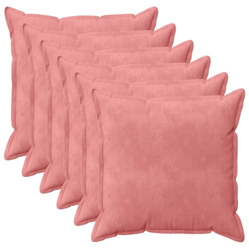 Калъфка за възглавница 6 pcs HOUTEN Розово 60 x 60 cm Кадифе
