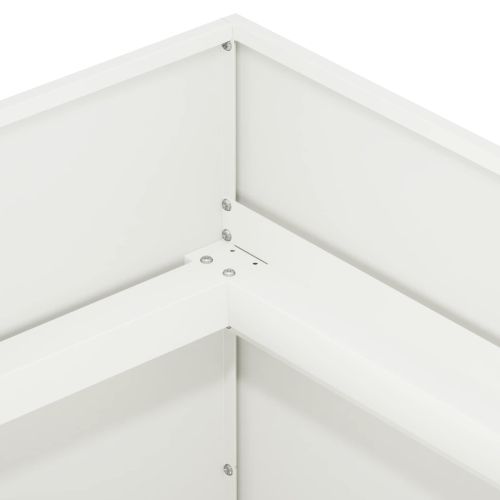 Градинска саксия Бяло 40 x 40 x 60 cm Студено валцована стомана
