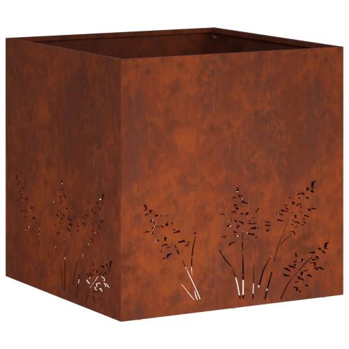 Градинска саксия Ръждясало 50 x 50 x 49 cm Кортенова стомана