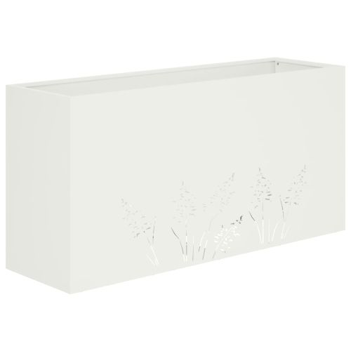 Градинска саксия Бяло 100 x 20 x 49 см