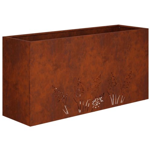 Градинска саксия Ръждясало 100 x 30 x 49 см Кортенова стомана