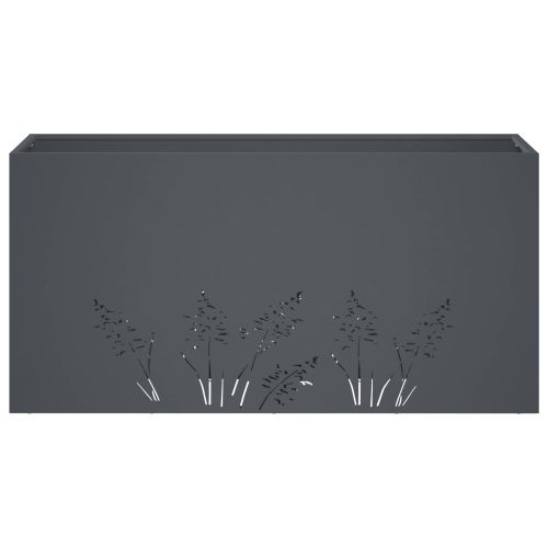 Градинска саксия 2 бр. Антрацит 100 x 30 x 49 см