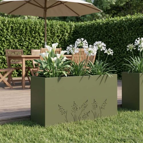 Градинска саксия Маслиненозелено 100 x 20 x 49 см