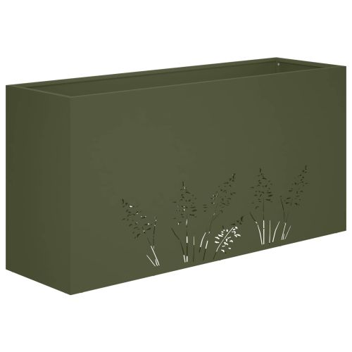 Градинска саксия Маслиненозелено 100 x 20 x 49 см