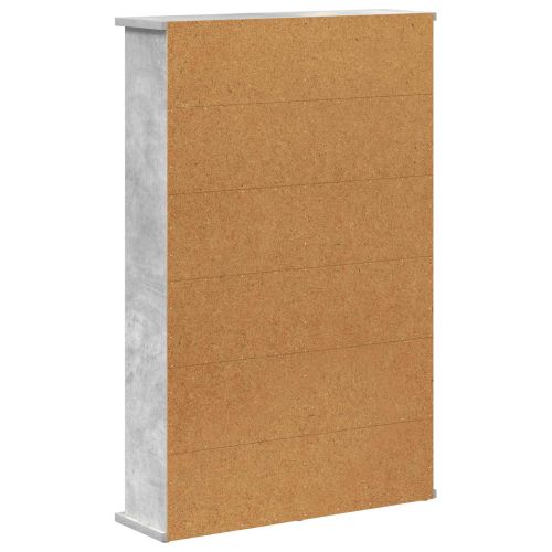 Кабинет за CD Бетонно сиво 60 x 17 x 92 см Инженерна дървесина