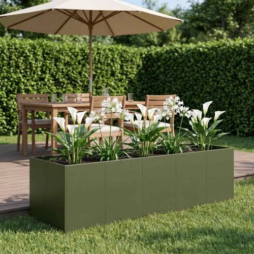 Градинска саксия Маслиненозелено 200 x 80 x 60 см
