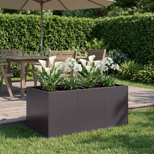 Градинска саксия Черно 120 x 80 x 60 см