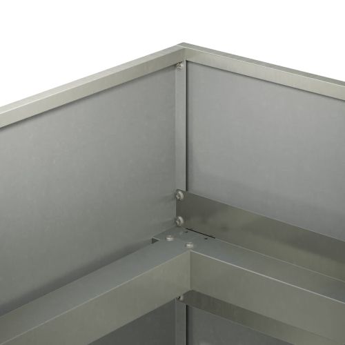Градинска саксия Сребристо 200 x 40 x 60 см Неръждаема стомана