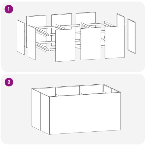 Градинска саксия Бяло 120 x 80 x 60 см