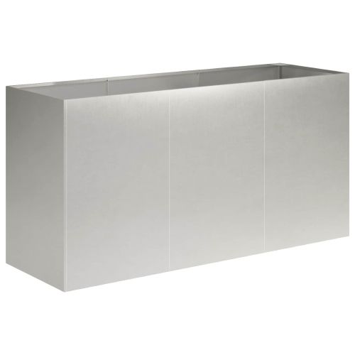 Градинска саксия Сребристо 120 x 40 x 60 см Неръждаема стомана