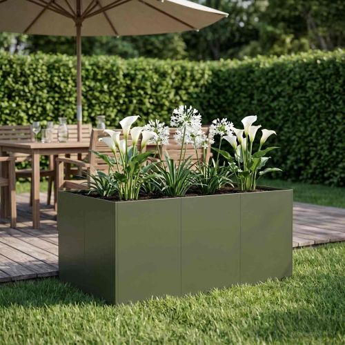 Градинска саксия Маслиненозелено 120 x 80 x 60 см