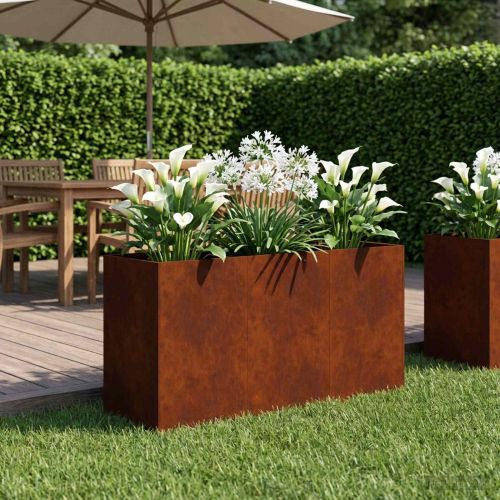Градинска саксия Ръждясало 120 x 40 x 60 см Кортенова стомана