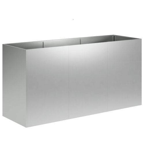 Градинска саксия Сребристо 120 x 40 x 60 см Поцинкована стомана