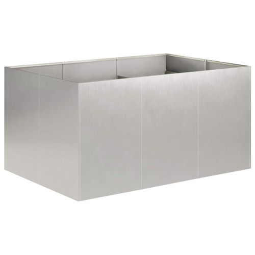 Градинска саксия Сребристо 120 x 80 x 60 см Неръждаема стомана