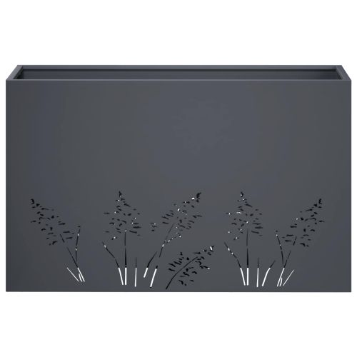Градинска саксия 2 бр. Антрацит 80 x 20 x 49 см