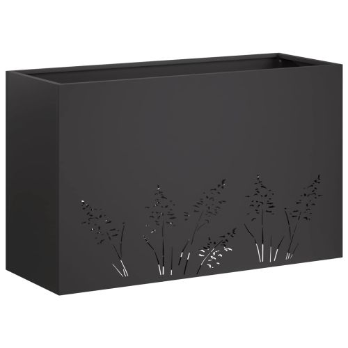Градинска саксия Черно 80 x 20 x 49 см