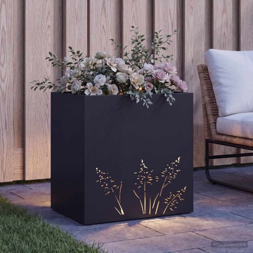 Градинска саксия Черно 50 x 30 x 49 см