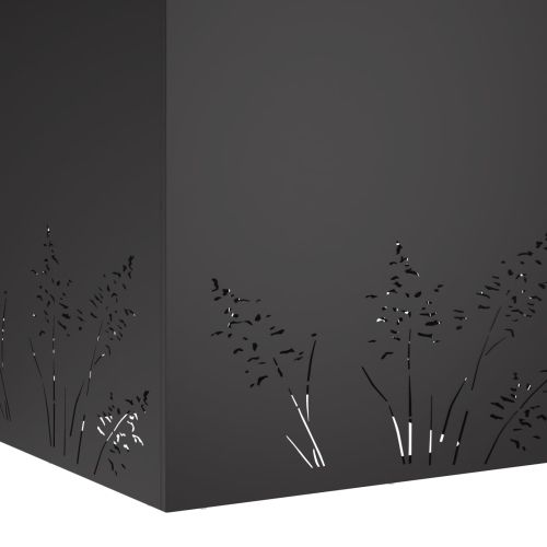 Градинска саксия 2 бр. Черно 50 x 50 x 49 cm