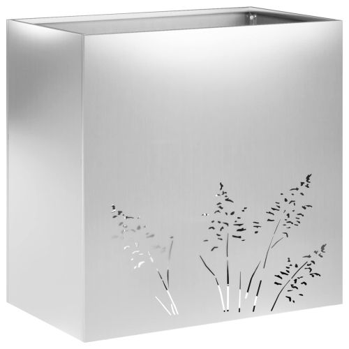 Градинска саксия Сребристо 50 x 30 x 49 см Поцинкована стомана
