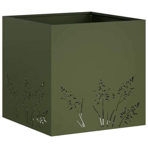 Градинска саксия Маслиненозелено 50 x 50 x 49 cm