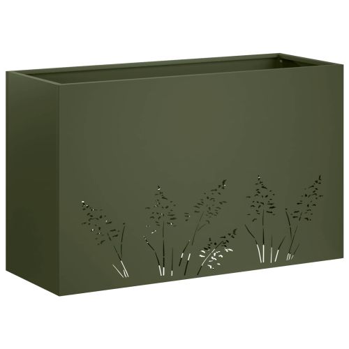 Градинска саксия Маслиненозелено 80 x 30 x 49 см