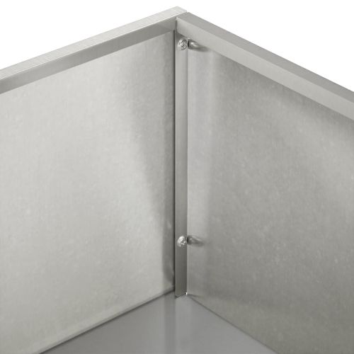 Градинска саксия Сребристо 80 x 20 x 49 см Неръждаема стомана