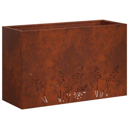 Градинска саксия Ръждясало 80 x 20 x 49 см Кортенова стомана