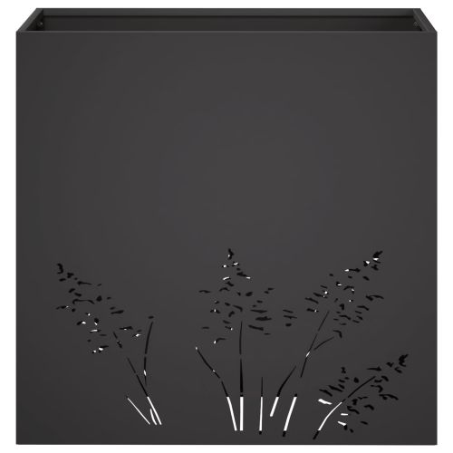 Градинска саксия 2 бр. Черно 50 x 30 x 49 см