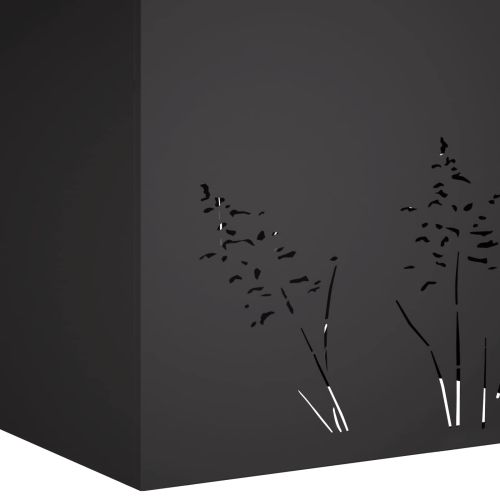 Градинска саксия 2 бр. Черно 50 x 30 x 49 см
